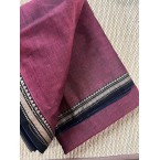 Black Maroon Small Border Narayanapet Mercerized Cotton Saree
