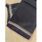 Black Maroon Small Border Narayanapet Mercerized Cotton Saree