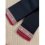 Black Red Small Border Narayanapet Mercerized Cotton Saree