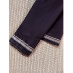 Deep Black Small Border Narayanapet Mercerized Cotton Saree
